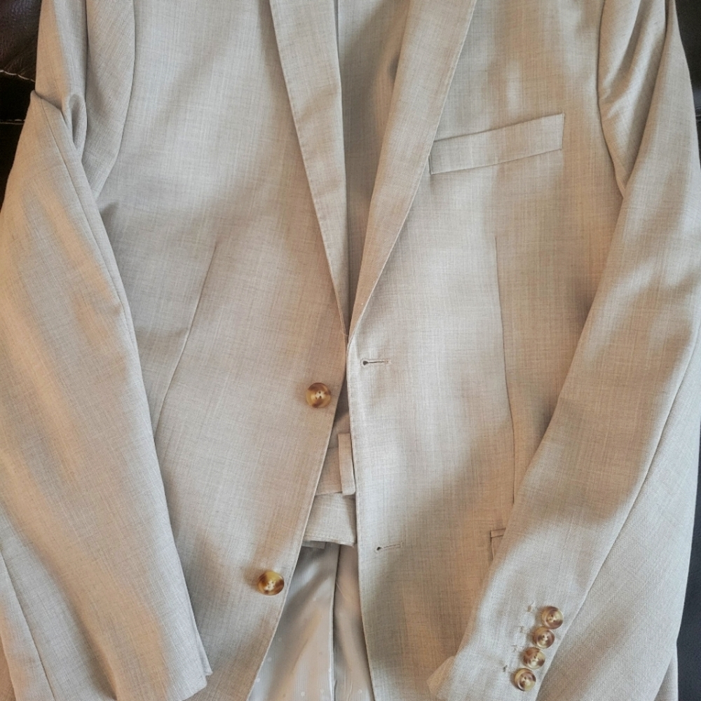 Mens 2pc Perry Ellis Suit - Tan/Beige